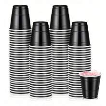 100 pièces Verres à shot en plastique, verres à shot miniatures polyvalents en plastique de 2 oz, verres à shot miniatures jetables de 2 oz, tasses à cocktail jetables, tasses à boissons, tasses d'échantillonnage, petites tasses réutilisables faciles à nettoyer pour les spiritueux, les cocktails, les jus et les sauces, convenant à toutes les réunions, jeux de fête, photos de fête, vacances, fêtes, fêtes d'Halloween ou de Noël