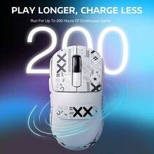 ATTACK SHARK X3 Lightweight Wireless Gaming Mouse With 3-In-1 Connection (2.4G/USB-C Wired/Bluetooth), 26,000 DPI, PAW3395 Optical Sensor, GM8.0 Switch, 5 Programmable Buttons, Grip Tape For PC/Windows - Trắng+Nhãn dán - Xem 7