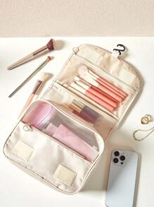 Travel Makeup Bag Waterproof Toiletries Organizer High Quality Women Neceser Bathroom Hook Wash Pouch Hook Storage Bag Bag For School School Accessories School Stuff Travel Essentials Holiday Vacation Duffle Bag Luggage Suitcase Travel Bag For Women