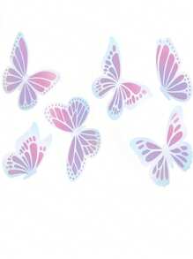 500张/卷全息蝴蝶贴纸、奖励贴纸、文具贴纸、礼品装饰标签、适用于学校用品、返校 - 彩色 - 查看 3