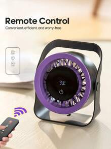 kinscoter 1 Peça Ventilador de Mesa Portátil Recarregável de 4000mAh, Ventilador de Ar Condicionado Multifuncional Montado na Parede com Controle Remoto, Ventilador Elétrico Mini para Cozinha, Quarto, Acampamento e Resfriamento