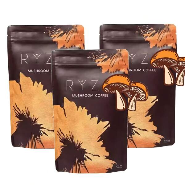 Ryze Organic Mushroom Coffee:30Servings OfEnergy-BoostingSuperfood Blend With 6AdaptogenicMushrooms For Focus,Lmmunity&Digestion Beverage