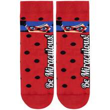 Miraculous Socks Pack Of 3 | Girls Ladybug Socks | Kids Multipack Socks | Official Merchandise | Fast UK Delivery Shipping | Trusted UK Seller | Great Gift For Kids | Perfect For Back To School, Halloween, Birthdays And Christmas - Red - View 4