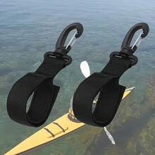 Accessoires de pagaie de kayak KotteSen - Clip de pagaie universel, Crochet de guidon, Convient pour les vélos électriques, les chariots de courses, Crochet de suspension de pagaie rotatif à 360°, Clip de suspension de pagaie multifonction, Crochet de rangement de ligne - Noir - Voir 5