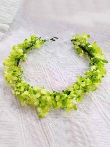 1 buc bentiță florală Halo pentru primăvară și vară, accesoriu de păr cu coroană Halo pentru mirese, petreceri, nunți, fotografii pe plajă, festivaluri, Ziua Recunoștinței, zile de naștere, festivaluri, cadou ideal, coroane, diademă, ghirlandă de păr, viță de vie, accesoriu de păr, cercel de păr, lucruri școlare, toamnă