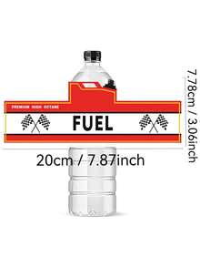 10/20pcs Racing Car Themed Fuel Party Water Bottle Labels, Waterproof Car Bottle Stickers, Suitable For Racing Car Themed Birthday Party, Gender Reveal Party And Other Occasions - Multicolor - View 2