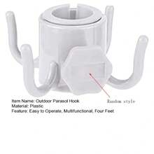 4-Claw Plastic Beach Umbrella Hooks, For Hanging Towels/Hats/Clothes/Cameras/Fashion Glasses/Bags & Other Accessories - Multicolor - View 9