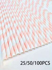 10/25/50pcs Black And White Cow Patterned Paper Straws, Disposable Cutlery Straws Suitable For Birthdays, Holidays, Parties, Homes, Bars, Drinks Shops, Picnics, Party Supplies,School Supplies