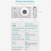 2.88 Inch HD Digital Camera 64 Million Pixels FHD Video Camcorder 18X Zoom Portable Vlogging Camera For Household And Beginners