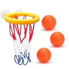 Bath Toys, Bathtub Basketball Hoop For Toddlers Kids, Boys And Girls With 3Soft Balls Set & Strong Suction Cup, Bathtub Shooting Game & Fun Toddlers Bath Toys For Boys Or Girls