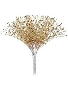 Mini Faux Pearl Flowers Gold Pearl Stick Beads For Bridal Wedding Pearl Bouquet Party Decorations, DIY Wreath Bridal Wedding Pearl Bouquet Decorations, Home Party Decorations Crafts Decorations