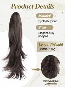 Fermaglio per coda di cavallo, estensione per coda di cavallo da 22 pollici per donne, multi-strato, estensioni sintetiche per capelli, accessori per capelli adatti per uso quotidiano