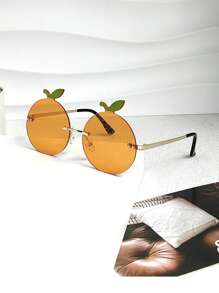 decorativas con forma de naranja, diseño de fruta, con accesorios de metal, adecuadas para mujeres con forma asimétrica