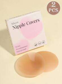 女士纯色透气乳贴、隐形无缝乳贴、防水防汗防滑粘性胸罩、露背胸罩贴纸、可重复使用可清洗胸罩配件，适用于婚纱、睡衣、工作服、泳装、连衣裙、比基尼、露背装、运动胸罩 - 彩色 - 查看 4