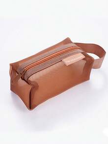 Small Portable Organizer Bag, Cosmetic Bag, Digital Accessories Bag, Mesh Outer Layer Can Hold Various Personal Items, Multiple Colors Available, Can Be Used As Power Bank, Travel Bag, Portable Charger, Charger Storage Box, Dorm/Back To School Headphone Case, Cable Organizer, Electronics Pouch, Dorm Cable Organizer, Essential For Home & Camping, Unisex Makeup Bag Make Up Bag Makeup Pouch Toiletry Bag Wash Bag Travel Essential Cruise Essential Vacation Essentials For Men Women Travel Containers Holiday Essential Gifts For Women - Multicolor - View 10