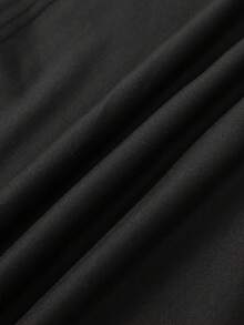 Short Sleeve Round Neck T-Shirt With Cartoon Image Printed On It, Casual And Fashionable Short Sleeve T-Shirt, Micro Elastic, Non-See-Through, Easy To Care For Material, Ideal Daily Wear, Ladies T-Shirt - 黑色 - 查看 5