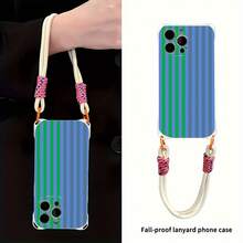 Funda para teléfono móvil 1PC con correa cruzada, protección anticaídas en las cuatro esquinas, compatible con las series 12, 13, 14, 15 y 16 Pro Plus. - Blanco - Ver 4