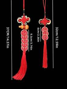 Traditional Chinese Five Emperors Bronze Coin - Feng Shui Wealth Charm, Lucky Car Pendant, Double-Sided Commemorative Coin Badge, Collectible Gift, Handcrafted Auspicious Chinese Brass Coin, Pray For Peace, Suitable For Home And Office Decor - Classic Tassel Design, Perfect Gift For Halloween, Christmas, New Year - Multicolor - View 12