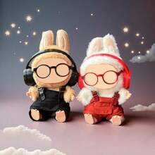 适用于 第二代/第三代时尚服装套装，17 厘米艺术模型，配有全套配件 - 耳机 + 眼镜 + 彩色靴子，可拆卸微型服装，家居装饰，适合作为送给朋友、家人、伴侣、万圣节/圣诞节的礼物 - 彩色 - 查看 3