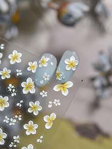 Beautizon Nailartlab 1张3D立体花卉美甲贴纸，DIY Y2K风格节日美甲装饰5D浮雕贴纸美甲贴 - 彩色 - 查看 6