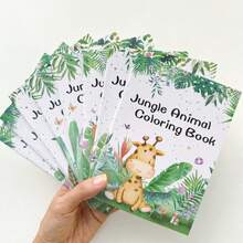Libro para colorear definitivo de animales de la jungla - Con escenas creativas de un león rugiendo, monos jugando y cascadas, perfecto para recuerdos de fiesta, proyectos de arte escolar y actividades familiares de manualidades. Cuaderno de bocetos de alta calidad adecuado para artistas jóvenes y entusiastas de la naturaleza. - Multicolor - Ver 5
