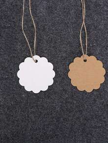 100pcs Blank Kraft Paper Clothing Tags, Garment Paper Card For Custom Logo And Labels - Multicolor - View 9