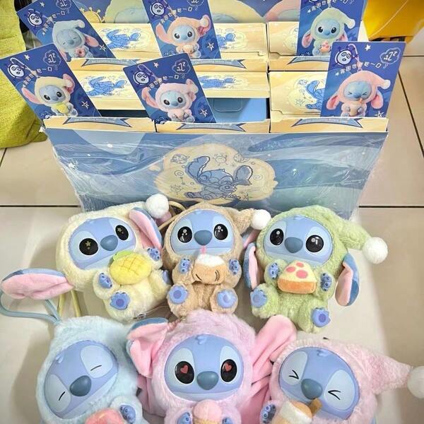 Stitch Eat Something Before Sleep Series Blind Box Toy Mystery Box Anime Figure Stitch Doll Pendant Ornaments Christmas Gift