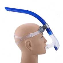 Snorkel Seco Para Nadar, Con Válvula Superior De Secado Y Silicona De Grado Alimenticio, Para Adultos 1pc Tubo de Respiración de Silicona Compacto y Portátil - Negro, Tubo de Respiración Flexible con Boquilla Segura para Buceo y Actividades Subacuáticas, Diseño Fácil de Transportar, Equipo de Snorkel para Adultos Snorkel de Silicona Profesional - Tubo de Respiración Ajustable con Múltiples Tubos, Material ABS Duradero, Ideal para Entrenamiento y Competencia, Equipo de Entrenamiento de Natación|T - Azul - Ver 4
