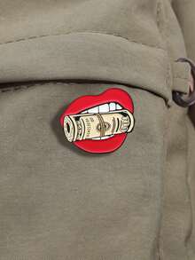 1 pieza Broche de dibujo animado personalizado y divertido, adecuado para mochilas, ropa, sombreros, gran regalo para amigos - boca - Ver 7