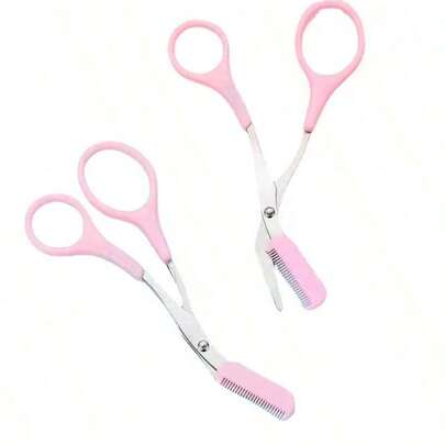 5/4/3/2/1 件升级版男女通用眉毛剪刀和梳子套装，更强韧、更锋利，新款辅助眉毛修剪剪刀，男女皆宜，完美的眉毛修剪工具，长度控制更好，家用美容小工具，带迷你梳子的剪刀