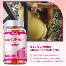 PSLALAE BBL Gummies - Promotes Buttocks Enlargement And Fullness, Suitable For Women With Natural Buttocks And Curves - 60pcs - 60顆軟糖 - 查看 4