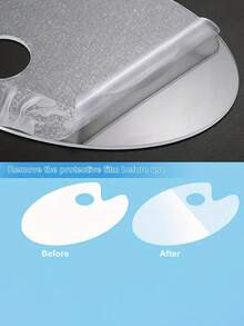 带拇指孔的椭圆形艺术家调色板 - 不粘，丙烯酸颜料调色板托盘，透明椭圆形调色调色板，适用于水彩、丙烯、化妆品化妆，适用于绘画、化妆等，学校用品，返校