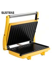 SUSTEAS Panini Press Grill - Sandwich Maker With Non-Stick Cooking Plate, Electric Indoor Grill That Opens 180 Degrees 304Stainless Steel - US A Type Plug(110-127V) - View 7