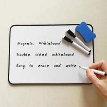 Magnetic Whiteboard Two-Sided Bordered Whiteboard Clipboard Magnetic Board For Household Handle Official Business Write Leave A Message Work Study Record Important Messages Whiteboard