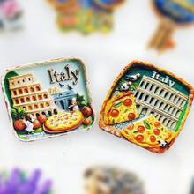 1pc Resin Fridge Magnet With Italy Landmark Designs (Florence, Venice, Tuscany, Missouri, Amalfi Coast, Rome, Sicily), Travel Souvenir Wall Decor Magnetic Sticker, Gift For Kitchen, Bedroom, Storage Cabinet, Italy Trip - Multicolor - View 8