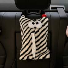 1 pieza Caja de toallas de papel con diseño de monstruo de dibujos animados, soporte creativo de pañuelos femenino, caja de pañuelos montada en la pared para uso doméstico, regalo de decoración de Navidad/Halloween - Multicolor - Ver 8