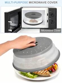 Silicone Microwave Splatter Cover, Microwave Cover For Food Fruit Drainer, Microwave Food Cover, Microwave Plate Cover, Microwave Lid, Kitchen Essentials, Dishwasher Safe Silicone Microwave Splatter Cover High Temperature Resistant Foldable