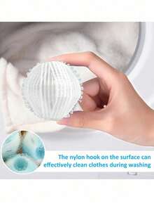 Pet Hair Removal Washing Machine Balls, Fluffy Laundry Balls - Anti, Washing Machine Cleaning Ball,Reusable & Durable Lint Catcher, Keeps Clothes & Bedding Fur-Free, Essential For Pet Owners- Enhance Your Laundry Experience - White - View 2