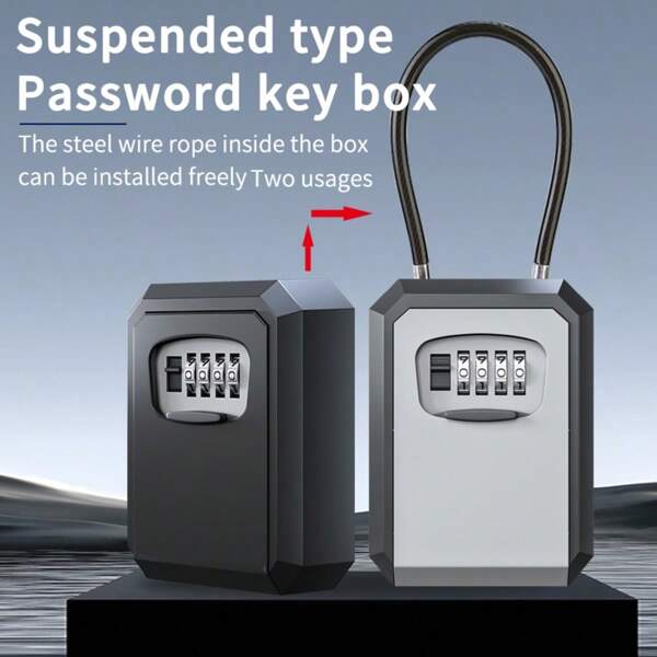 King of Cars Wall Mounted Password Safe Box, Lightweight Hanging Safe For Storing Important Items Jewelry Valuables, Key Lock Box At Entrance