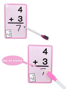 36pcs Round Corner Operation Early Childhood Education Cards Can Be Used To Erase School Teaching Aids And Enlightenment Cards, Cultivate Children's Interest In Mathematics Through Family Education, School Supplies, Classroom Supplies, Math Games, Student Stationery, And New Year Children's Gifts, Teacher Supplies, Addition, Division, Multiplication, Division,Back To School