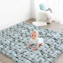 Baby Play Mat For 71'' X 59'' Playpen Playmat For Babies And Toddlers Large Thick Non Slip Cushioned Baby Play Mats For Floor Play Mat For Playpen Easy Clean Foam Play Mat Grey - Gris - Ver 2