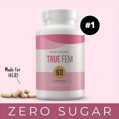 True Fem Capsules, Truefem 60 Capsules, Feminine Probiotics Vitamin For Vaginal Dryness & PH Balance For Women