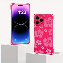 Funda para teléfono 1 pieza. El diseño de trébol rosa de cuatro hojas te permite colgar la funda del teléfono en las cuatro esquinas. Es Adecuado El TPU Impreso Suave De 14 Pro 15 16 Plus 13 12 - Colores mixtos 1 - Ver 5
