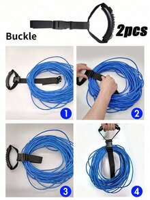 1/2 件重型存储带，带钩环，用于花园软管、延长线、电缆、车库、船、配件的手柄 - 彩色 - 查看 9