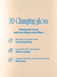 Fwee 3D Changing Gloss 01 Scena Nera, Rosa Cristallo, Beige Solare, Rivestimento Gelatinoso Rimbalzante, Lucentezza Acqua di Vetro, Sfocatura Linea Labbra, Potenziatore di Rossetto Sottostante, Soccorso Labbra del Deserto, Lunga Durata, Sguardi Cosmici, K-Beauty, Trucco Coreano, 5,6g/0,19oz