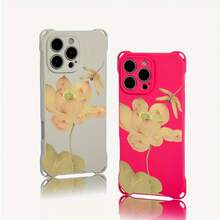 Funda para teléfono El diseño de patrón amarillo tiene cuatro esquinas que se pueden usar para colgar la funda del teléfono S. Es adecuada para 15 Plus 16 Pro 14 13 12 TPU impreso suave - Colores mixtos 1 - Ver 2