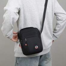 Large Capacity Men's Crossbody Bag For Notebook And Work - Black - View 2