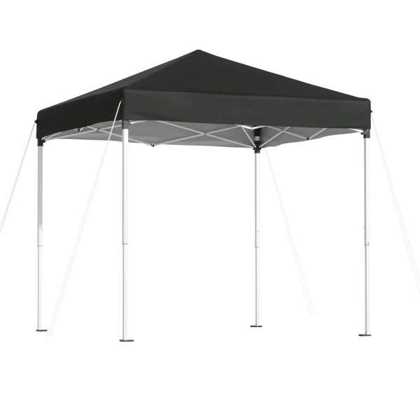2x2m Outdoor Patio Gazebo Tent - Black Garden Shade Canopy For Events & Parties