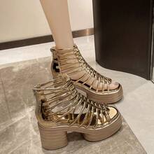 Women Platforms & Wedge Sandals - Dorado - Ver 6