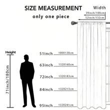 1件万圣节主题印花薄纱窗帘，粉色系幽灵图案，BOO！带杆袋，适合装饰客厅、卧室和其他空间。趣味节日派对礼物，为家居装饰营造节日氛围。